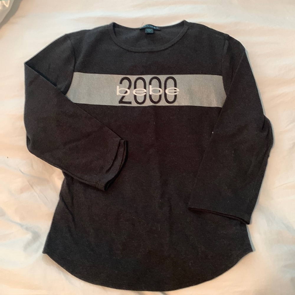 3/4 length sleeve Bebe 2000 t shirt vintage